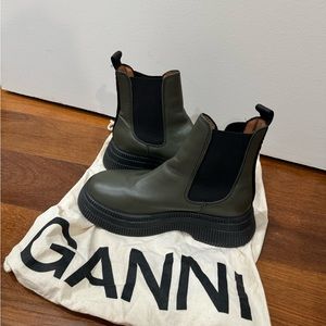 Ganni Green Boots